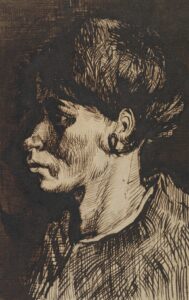 Kop van een vrouw Vincent van Gogh (1853 - 1890), Nuenen, december 1884-januari 1885