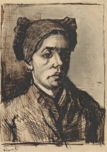 Kop van een vrouw Vincent van Gogh (1853 - 1890), Nuenen, december 1884-januari 1885