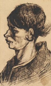 Kop van een vrouw Vincent van Gogh (1853 - 1890), Nuenen, december 1884-januari 1885