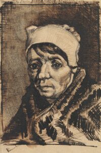 Kop van een vrouw Vincent van Gogh (1853 - 1890), Nuenen, december 1884-januari 1885