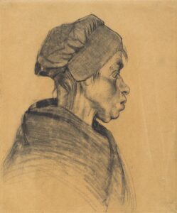 Kop van een vrouw Vincent van Gogh (1853 - 1890), Nuenen, december 1884-mei 1885