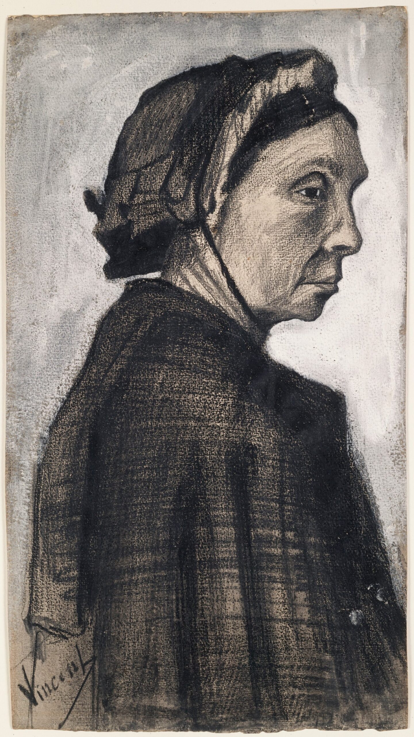 Kop van een vrouw Vincent van Gogh (1853 - 1890), Den Haag, december 1882-januari 1883