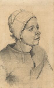 Kop van een vrouw Vincent van Gogh (1853 - 1890), Nuenen, december 1884-mei 1885