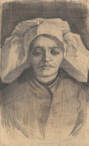 Kop van een vrouw Vincent van Gogh (1853 - 1890), Nuenen, december 1884-mei 1885