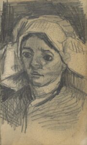 Kop van een vrouw Vincent van Gogh (1853 - 1890), Nuenen, november 1884-september 1885