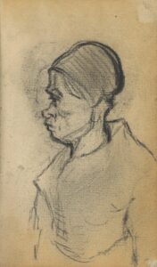 Kop van een vrouw Vincent van Gogh (1853 - 1890), Nuenen, november 1884-september 1885