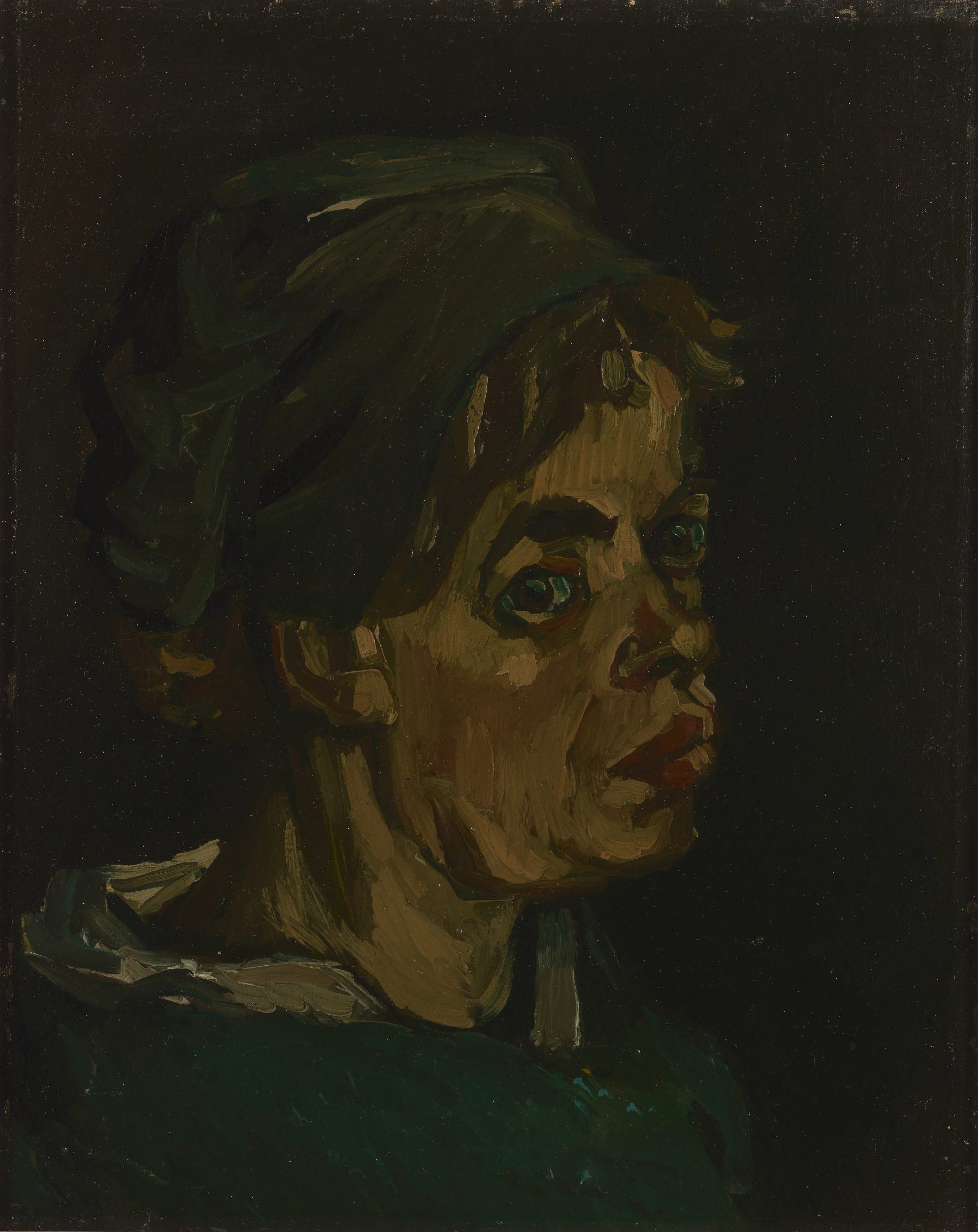 Kop van een vrouw Vincent van Gogh (1853 - 1890), Nuenen, maart-mei 1885