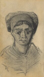 Kop van een vrouw Vincent van Gogh (1853 - 1890), Nuenen, november 1884-september 1885