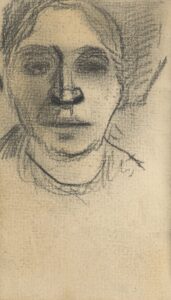 Kop van een vrouw Vincent van Gogh (1853 - 1890), Nuenen, november 1884-september 1885