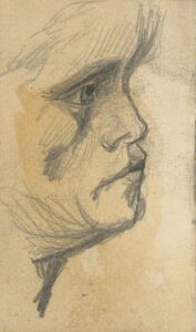 Kop van een vrouw Vincent van Gogh (1853 - 1890), Nuenen, november 1884-september 1885