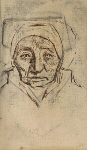 Kop van een vrouw Vincent van Gogh (1853 - 1890), Nuenen, december 1884-januari 1885