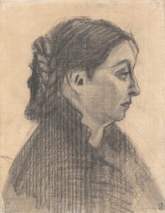 Kop van een vrouw Vincent van Gogh (1853 - 1890), Den Haag, lente-zomer 1882