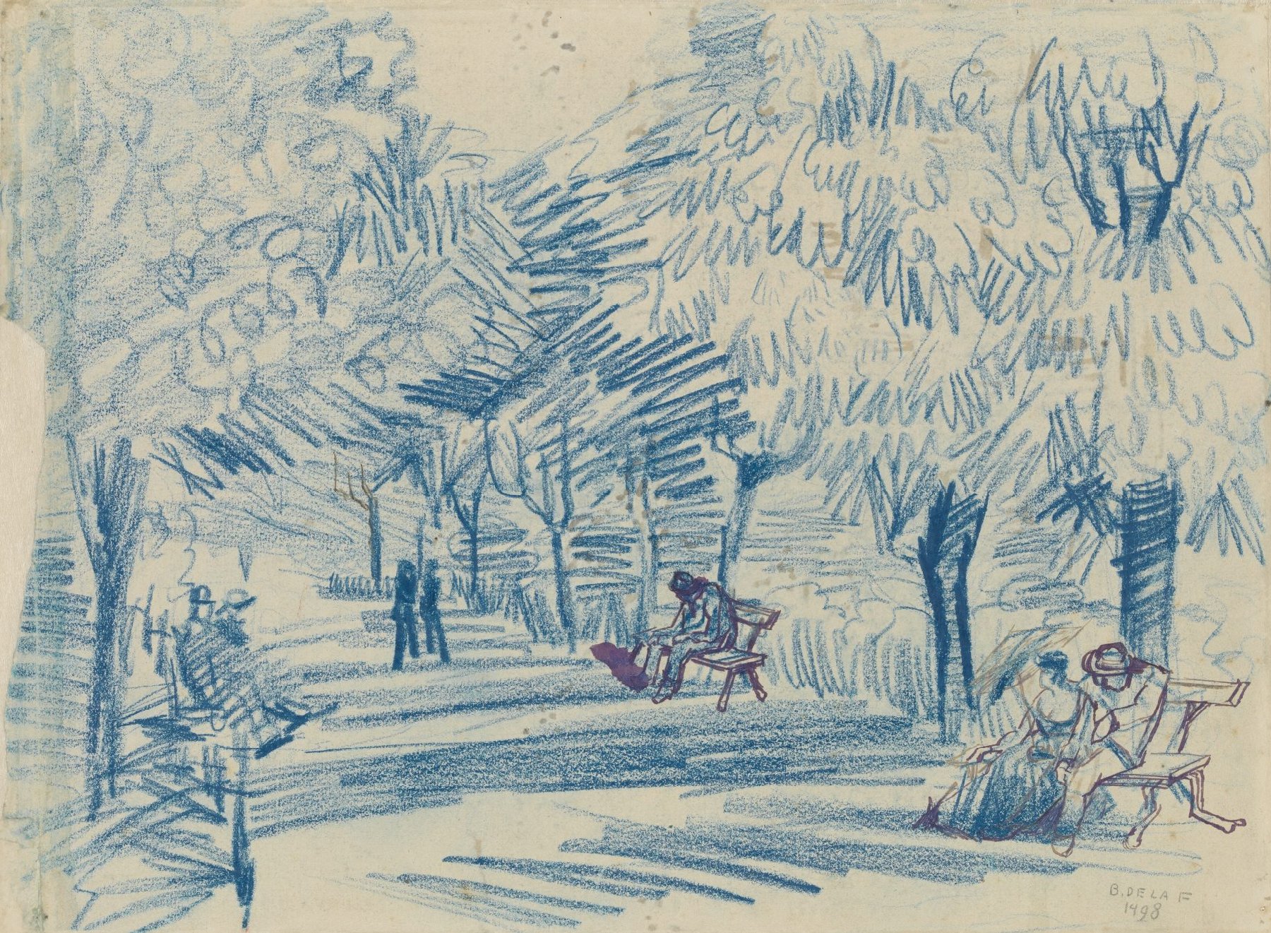 Laan in een park Vincent van Gogh (1853 - 1890), Arles, mei 1888