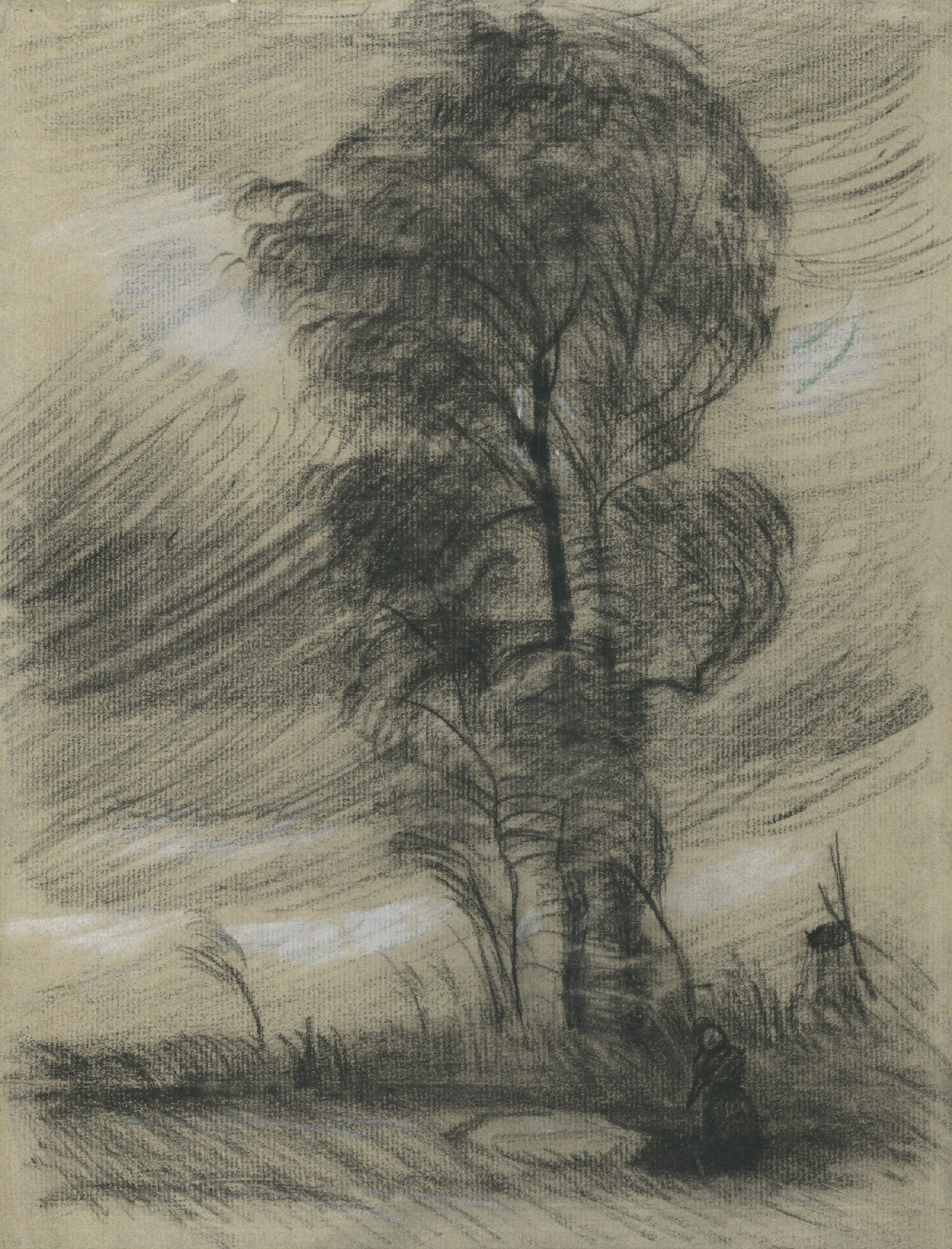 Landschap bij stormachtig weer Vincent van Gogh (1853 - 1890), Nuenen, juni-augustus 1885