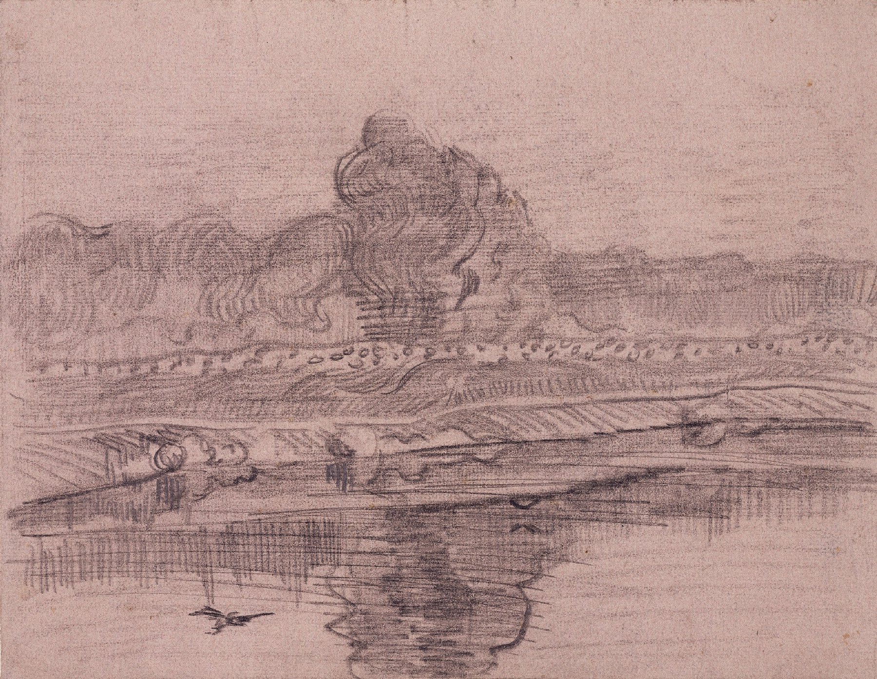 Landschap met de rivier de Oise Vincent van Gogh (1853 - 1890), Auvers-sur-Oise, mei-juli 1890