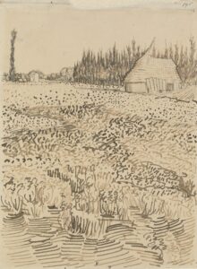 Landschap met hut Vincent van Gogh (1853 - 1890), Arles, mei 1888