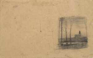 Landschap met kerk Vincent van Gogh (1853 - 1890), Nuenen, december 1883