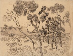 Landschap met pijnbomen Vincent van Gogh (1853 - 1890), Saint-Rémy-de-Provence, oktober 1889