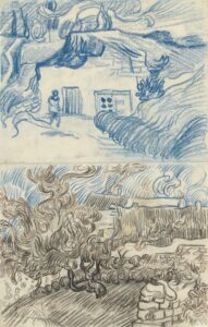 Landschappen met huizen Vincent van Gogh (1853 - 1890), Auvers-sur-Oise, juni-juli 1890