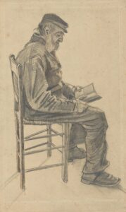 Lezende oude man Vincent van Gogh (1853 - 1890), Den Haag, september-december 1882