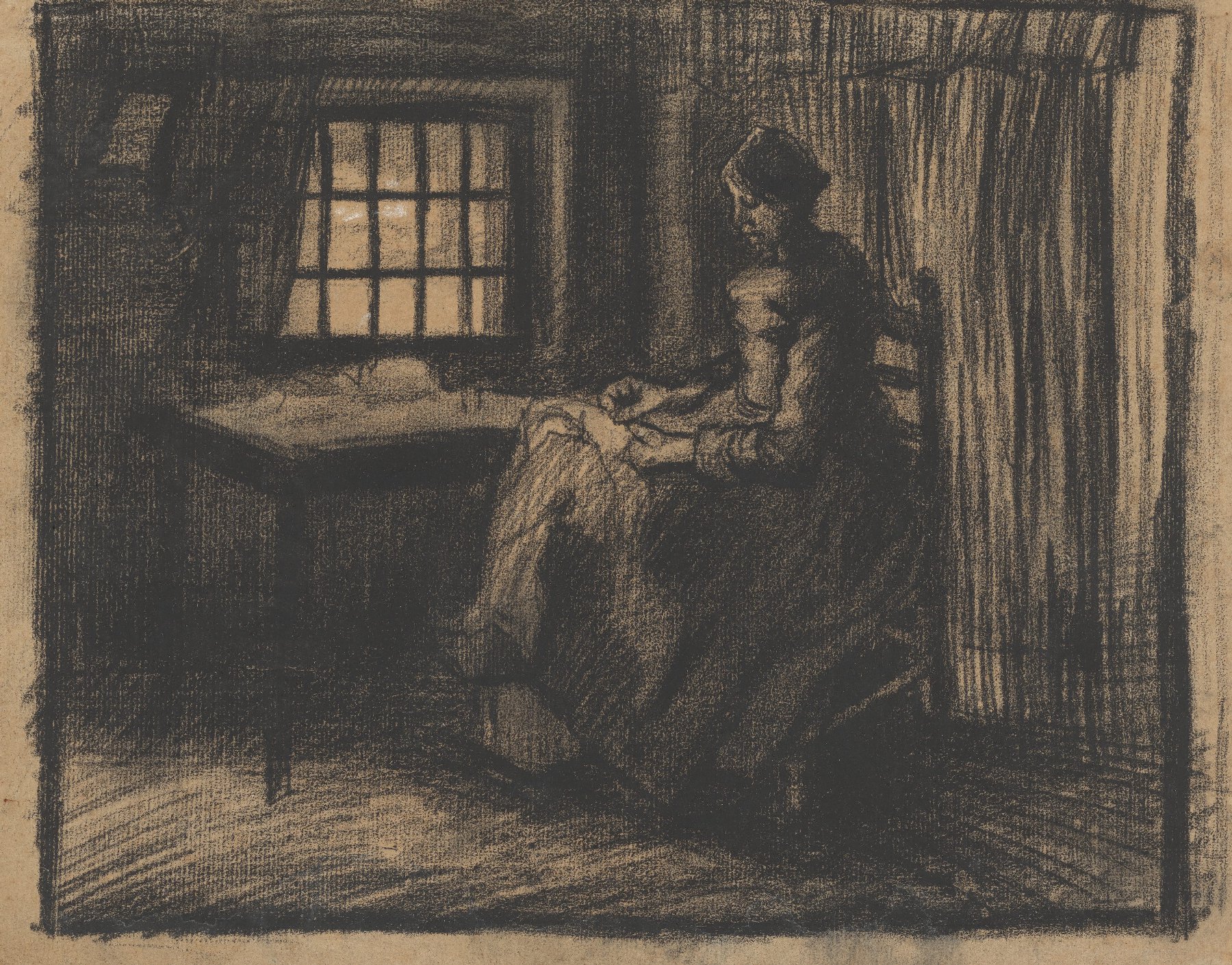 Naaiende vrouw Vincent van Gogh (1853 - 1890), Nuenen, maart-april 1885