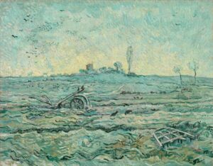 Ondergesneeuwd veld met een eg (naar Millet) Vincent van Gogh (1853 - 1890), Saint-Rémy-de-Provence, januari 1890