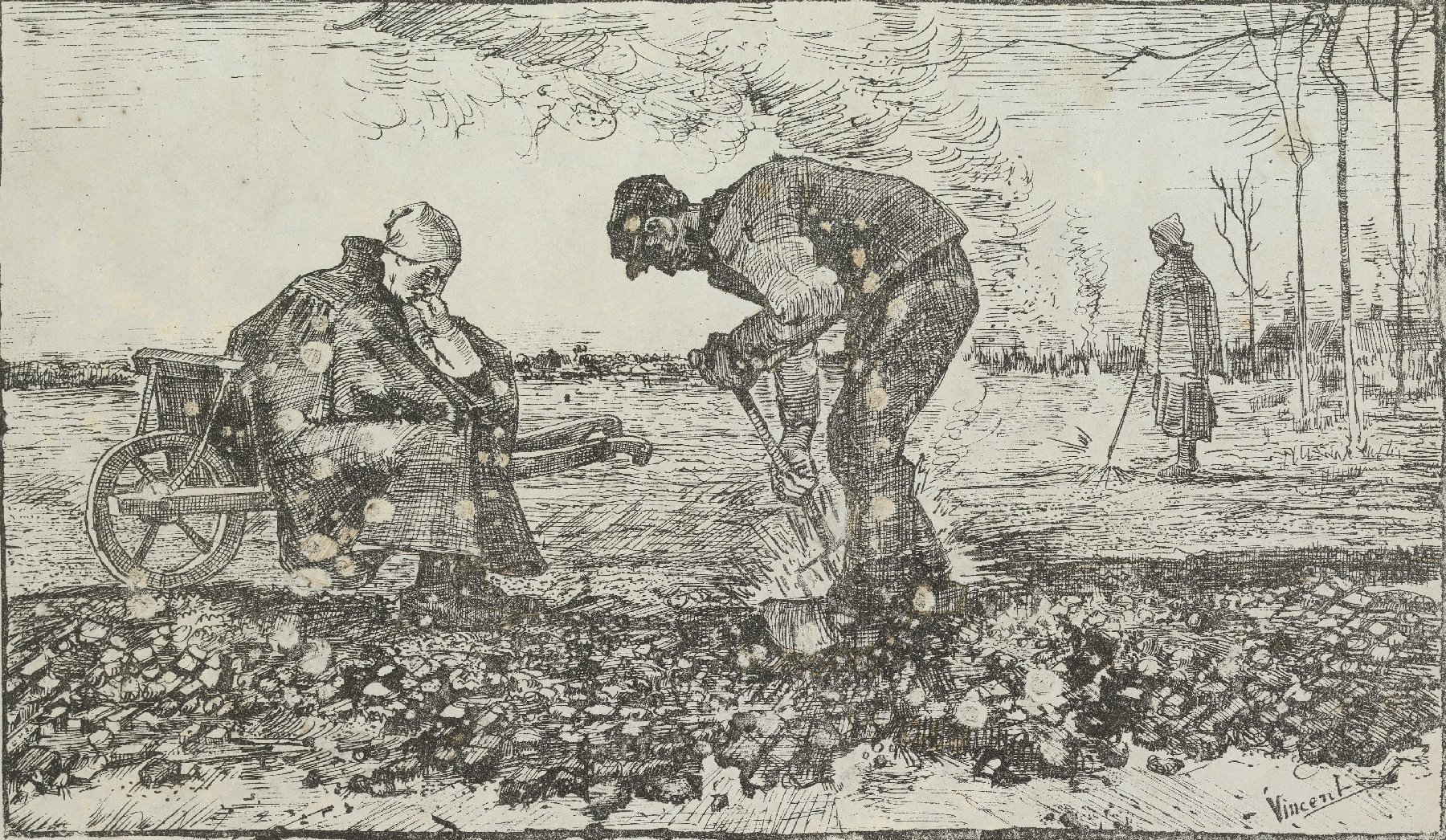 Onkruid verbranden Vincent van Gogh (1853 - 1890), Den Haag, juli 1883