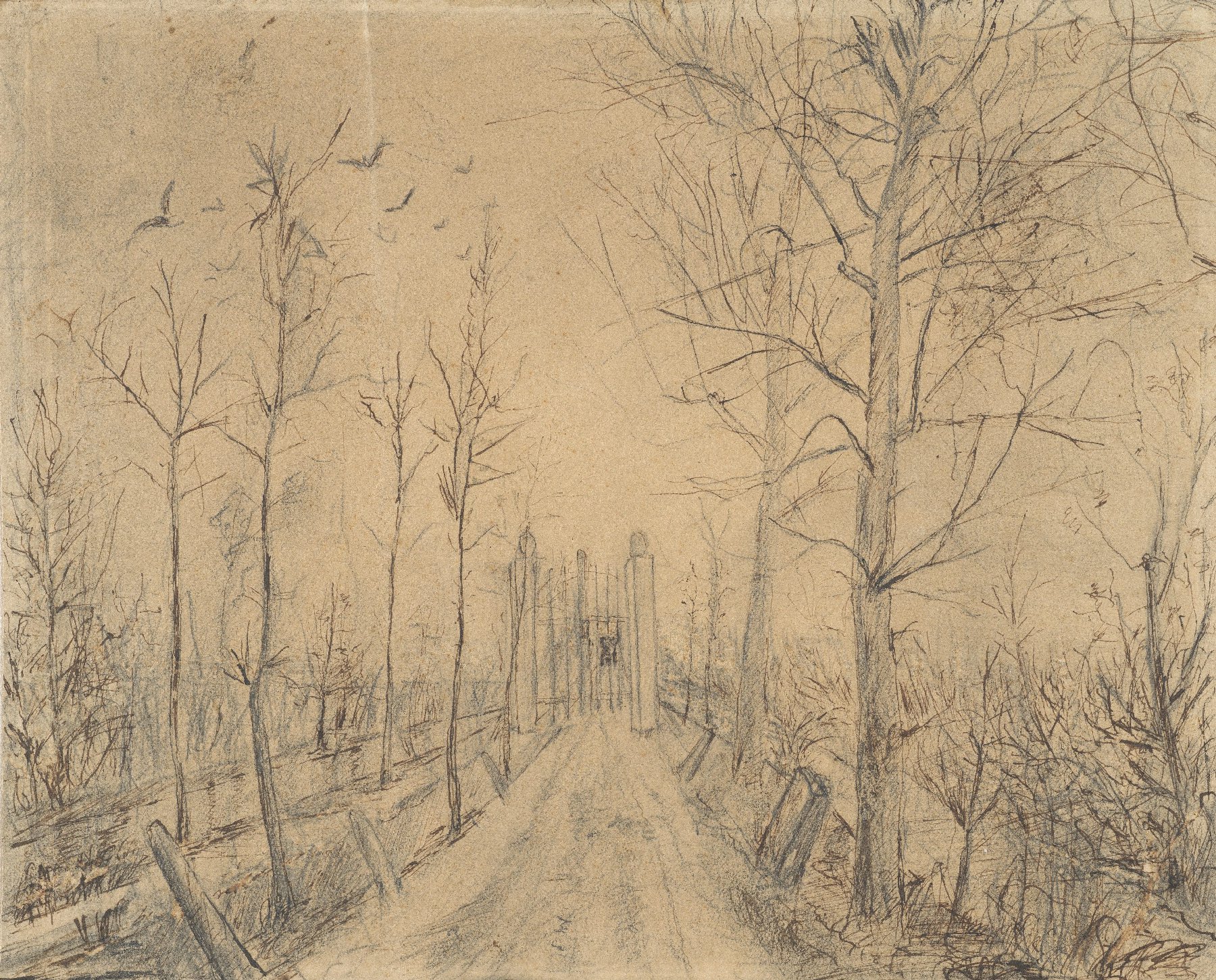 Oprijlaan Vincent van Gogh (1853 - 1890), Den Haag, herfst 1872-lente 1873