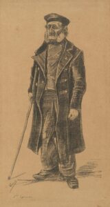 Oude man met stok Vincent van Gogh (1853 - 1890), Den Haag, november 1882