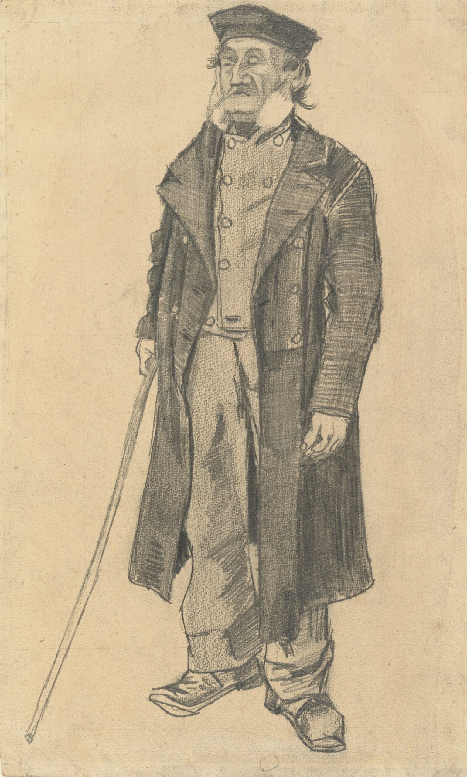 Oude man met stok Vincent van Gogh (1853 - 1890), Den Haag, september-november 1882
