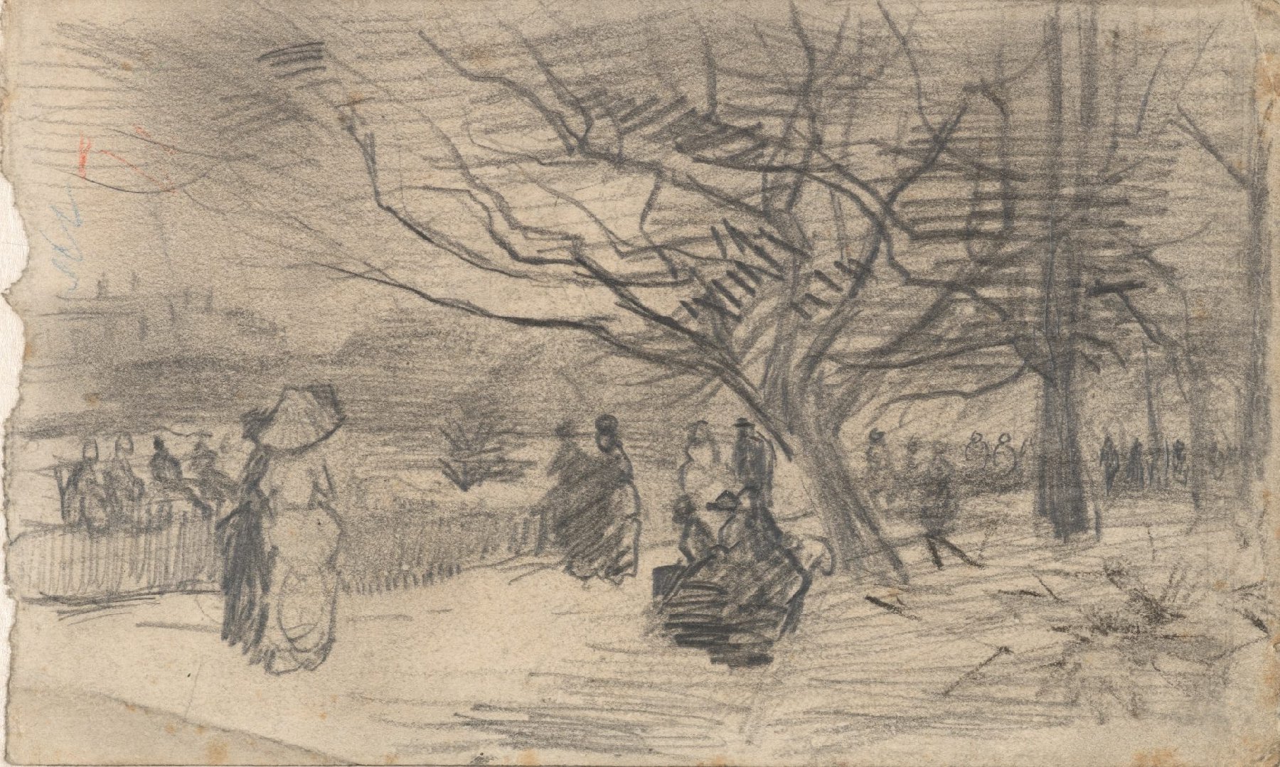 Park met figuren Vincent van Gogh (1853 - 1890), Parijs, mei-juni 1886