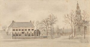 Pastorie en kerk te Etten Vincent van Gogh (1853 - 1890), Etten, april 1876