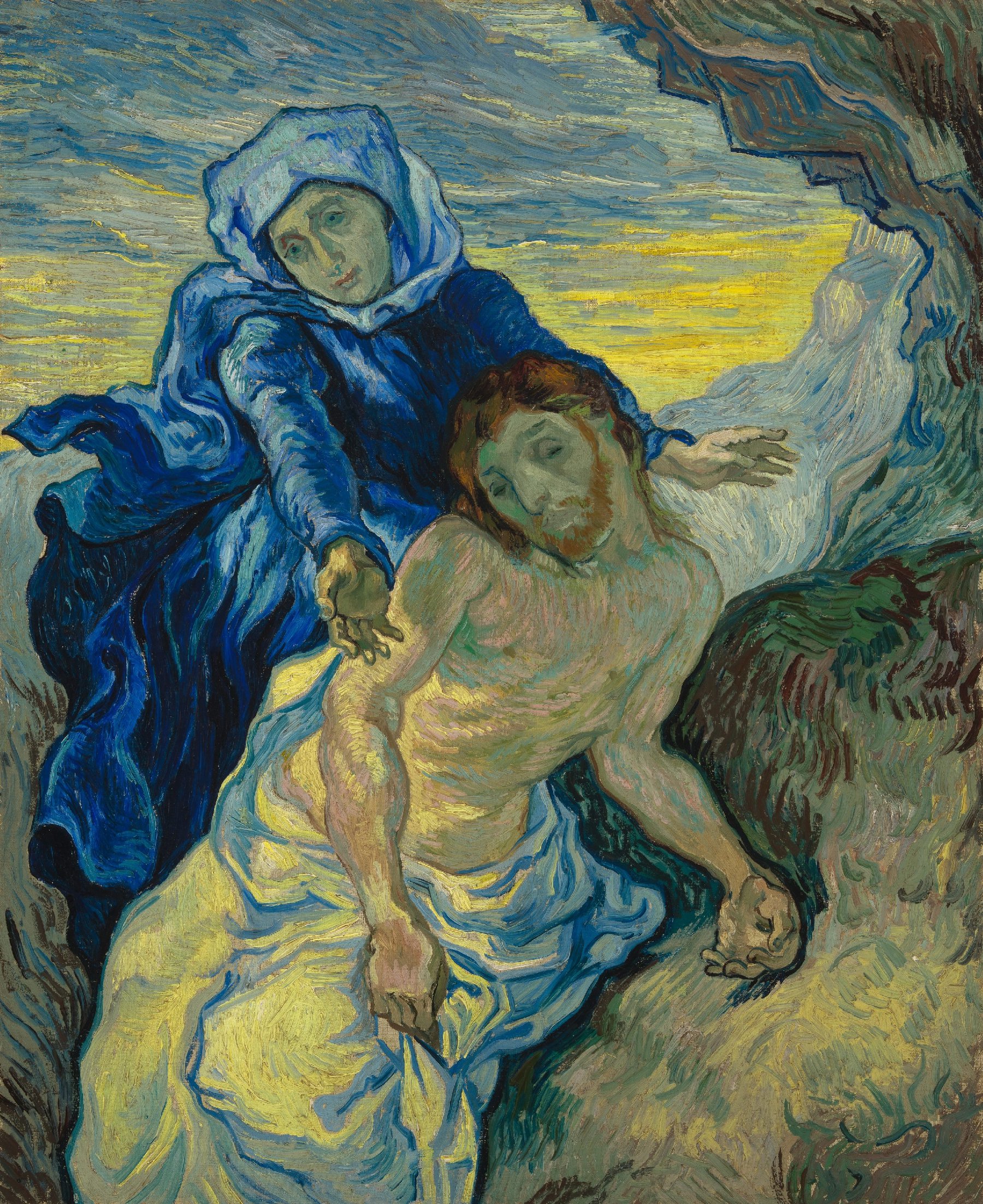 Pietà (naar Delacroix) Vincent van Gogh (1853 - 1890), Saint-Rémy-de-Provence, september 1889
