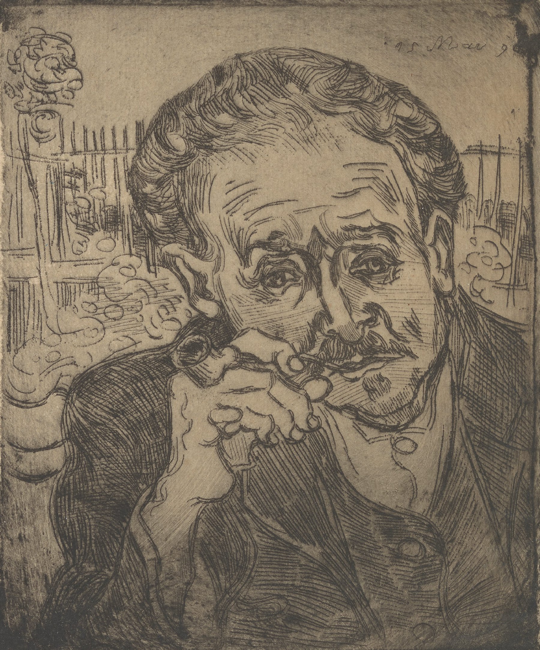 Portret van dokter Gachet Vincent van Gogh (1853 - 1890), Auvers-sur-Oise, juni 1890