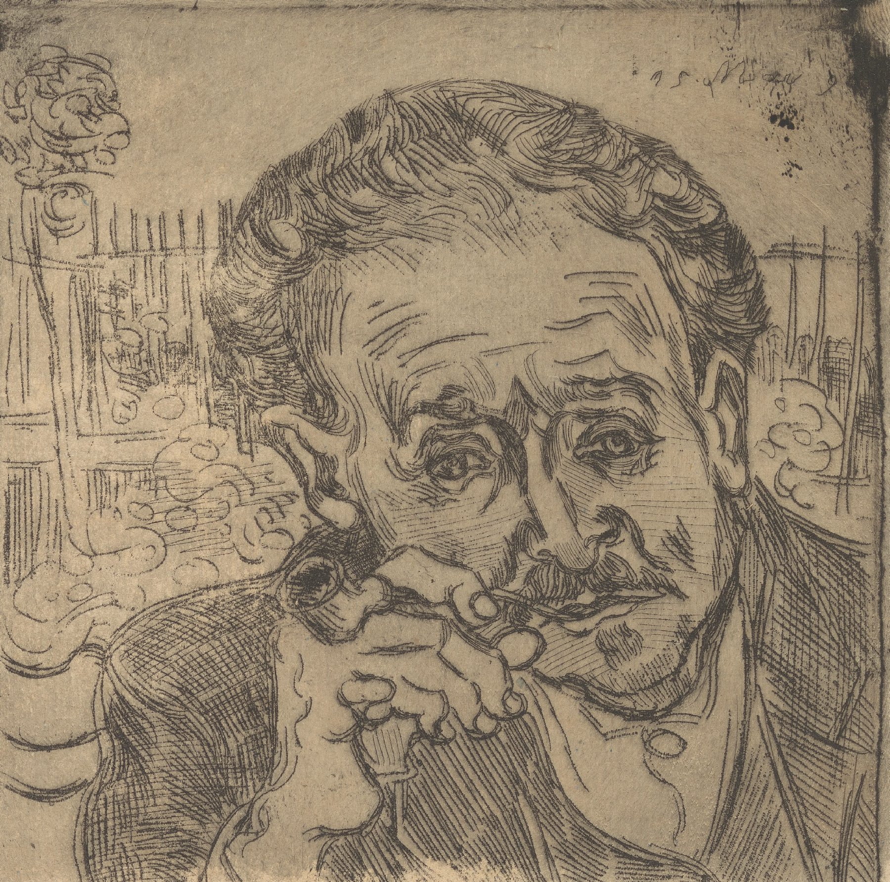 Portret van dokter Gachet Vincent van Gogh (1853 - 1890), Auvers-sur-Oise, juni 1890