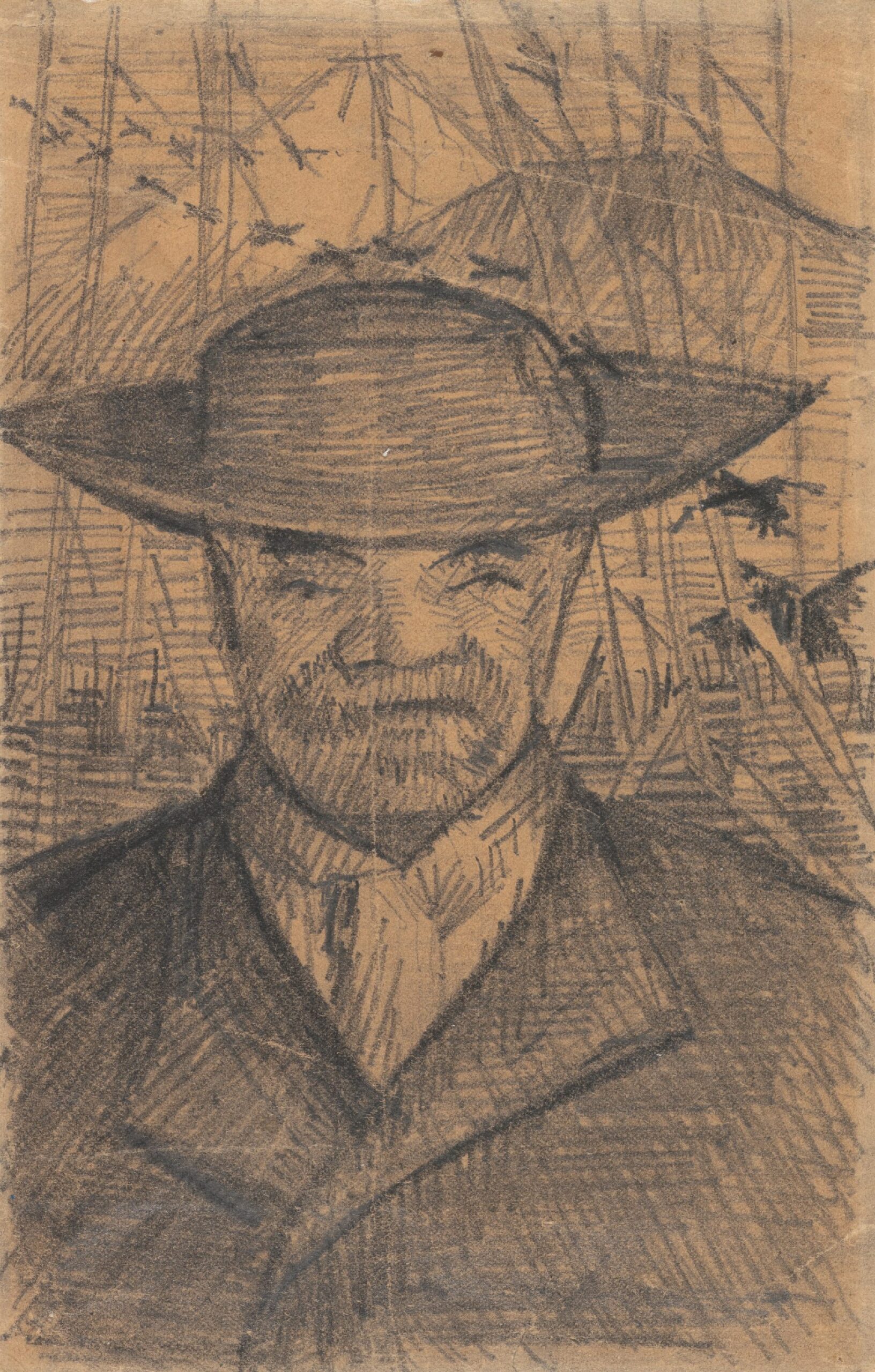 Portret van Père Tanguy Vincent van Gogh (1853 - 1890), Parijs, oktober-december 1887