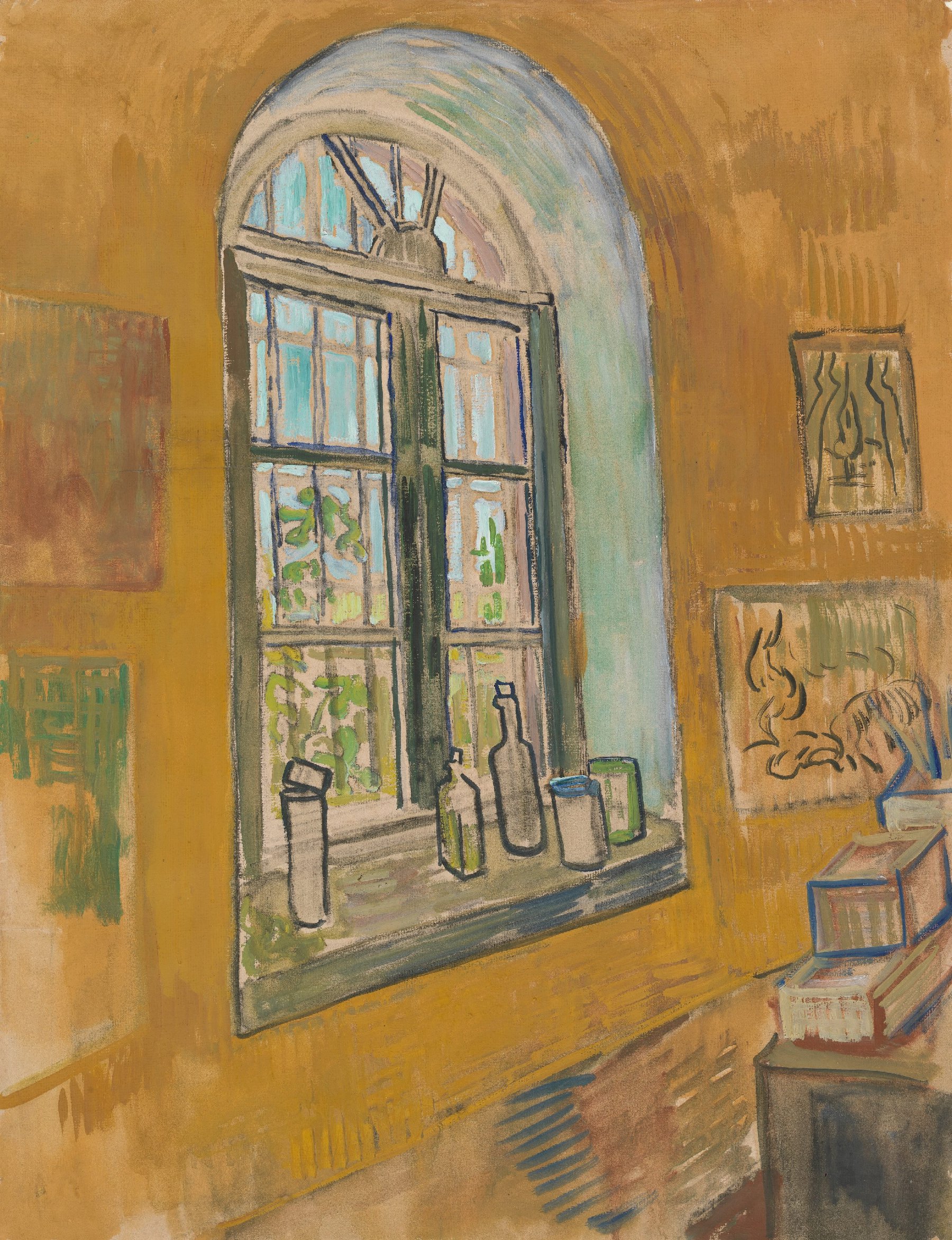 Raam in het atelier Vincent van Gogh (1853 - 1890), Saint-Rémy-de-Provence, september-oktober 1889