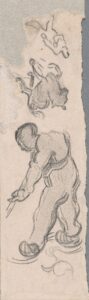 Schetsen van een man en een paard Vincent van Gogh (1853 - 1890), Saint-Rémy-de-Provence, maart-april 1890