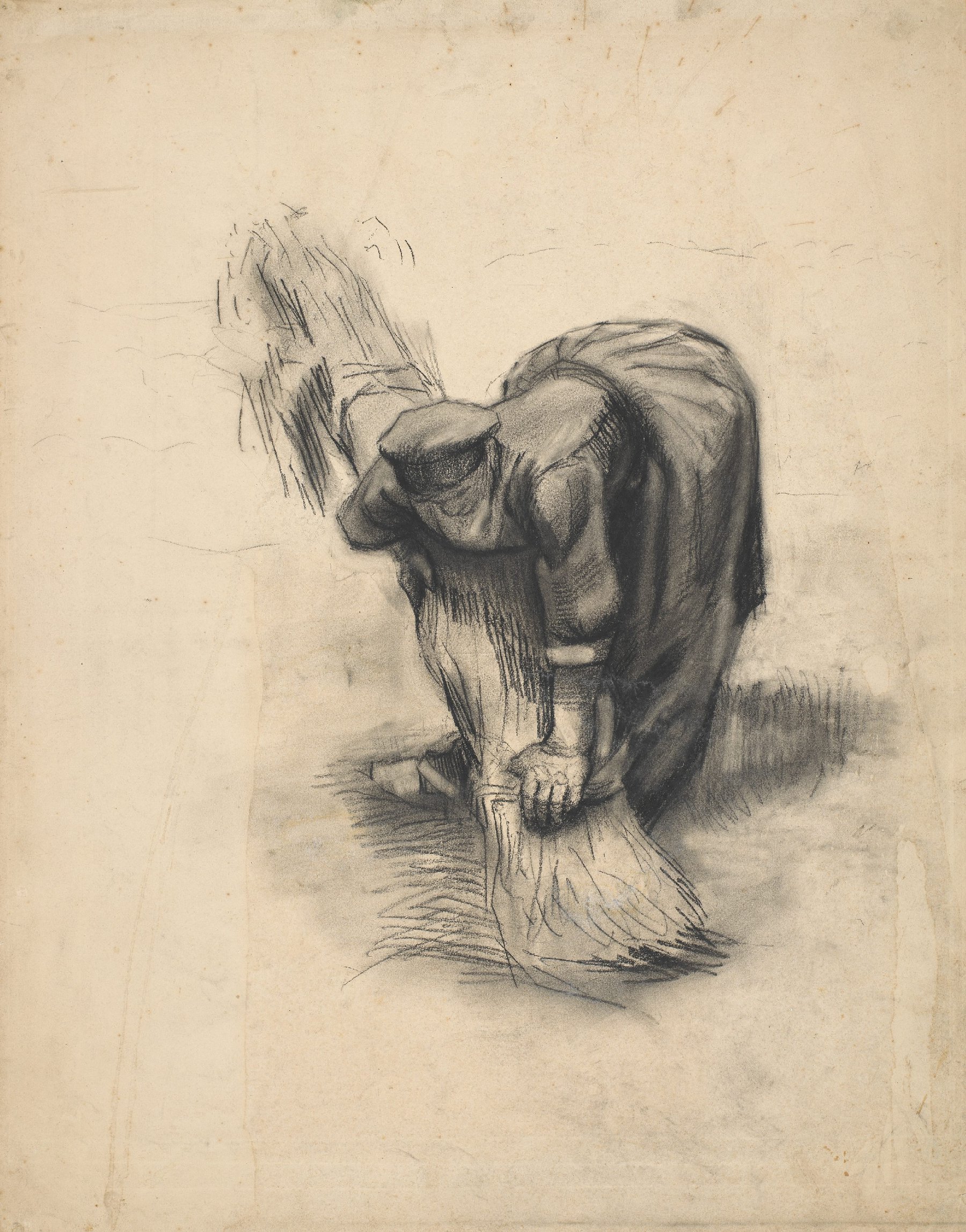 Schovenbindende boerin Vincent van Gogh (1853 - 1890), Nuenen, juli-september 1885