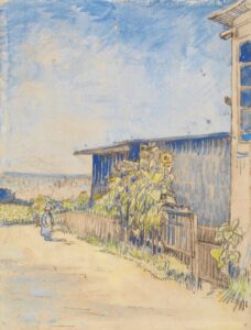 Schuurtje met zonnebloemen Vincent van Gogh (1853 - 1890), Parijs, augustus-september 1887