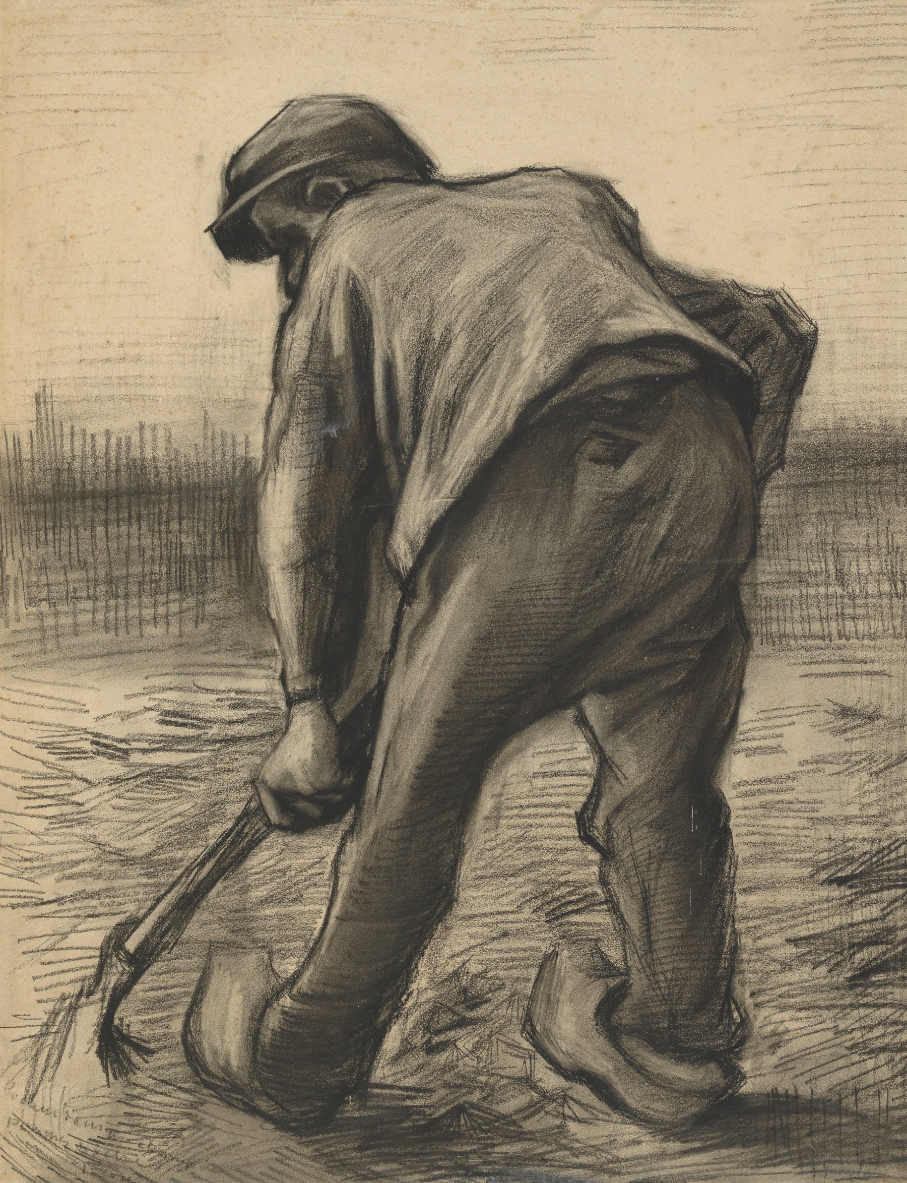 Spitter in een aardappelveld: februari Vincent van Gogh (1853 - 1890), Nuenen, juli-september 1885