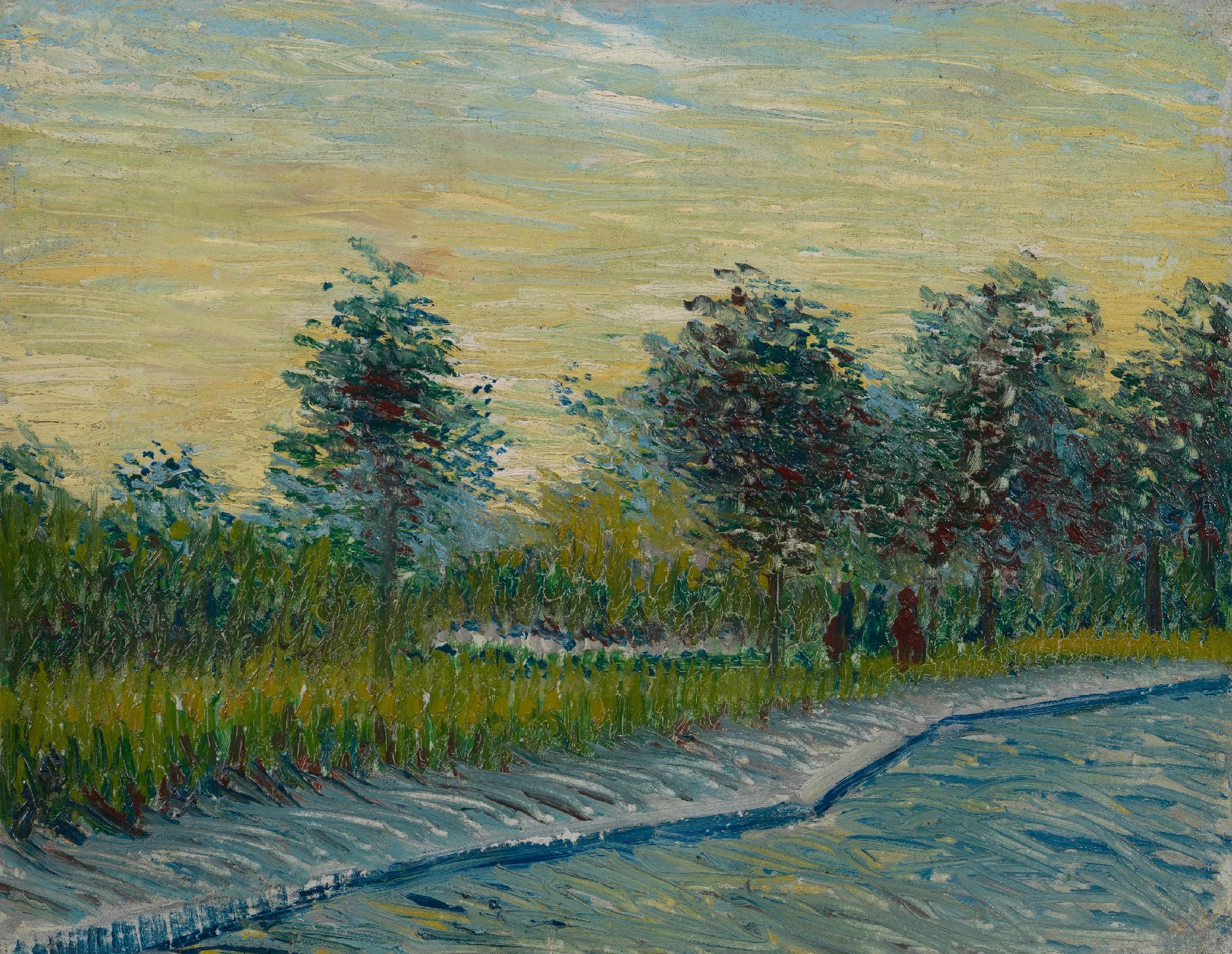 Square Saint-Pierre bij zonsondergang Vincent van Gogh (1853 - 1890), Parijs, mei 1887