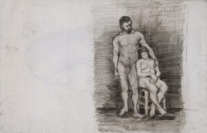 Staand mannelijk en zittend vrouwelijk naakt Vincent van Gogh (1853 - 1890), Parijs, maart-mei 1886