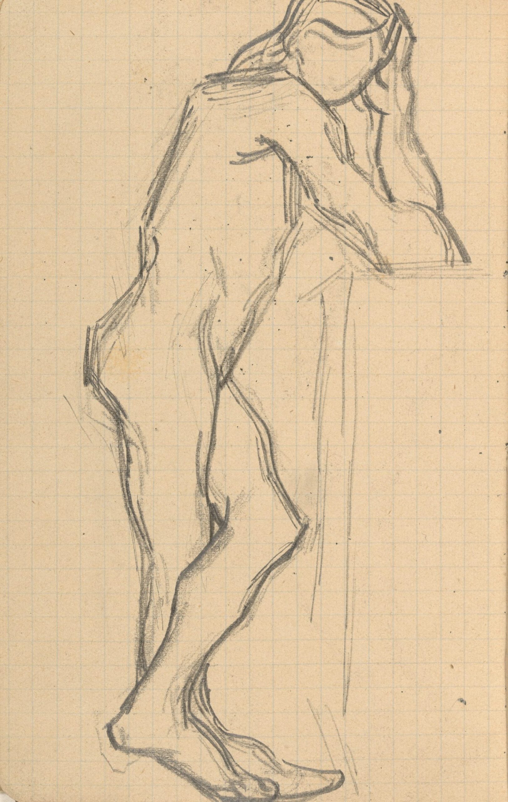 Staand mannelijk naakt (naar Bargue) Vincent van Gogh (1853 - 1890), juni 1890