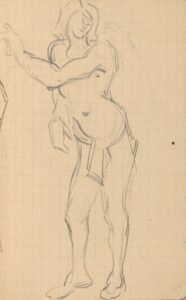 Staand mannelijk naakt (naar Bargue) Vincent van Gogh (1853 - 1890), juni 1890