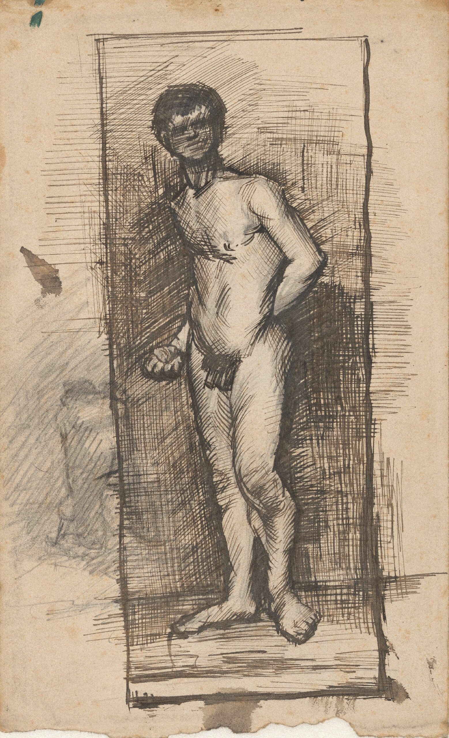 Staand mannelijk naakt van voren gezien Vincent van Gogh (1853 - 1890), Parijs, maart-mei 1886