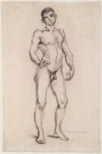 Staand mannelijk naakt van voren gezien Vincent van Gogh (1853 - 1890), Parijs, maart-mei 1886