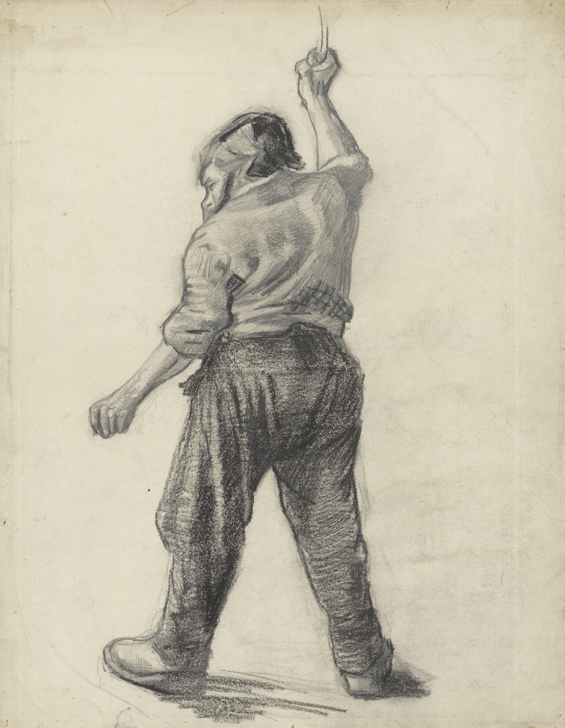 Staande man op de rug gezien Vincent van Gogh (1853 - 1890), Antwerpen, januari- februari 1886
