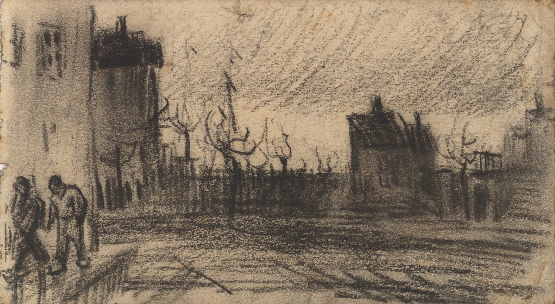 Stadsgezicht Vincent van Gogh (1853 - 1890), Antwerpen, december 1885-januari 1886