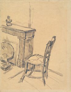 Stoel bij een haard Vincent van Gogh (1853 - 1890), Saint-Rémy-de-Provence, april-mei 1890